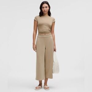 Lululemon Softstreme High Rise Wide Leg Cropped Pant